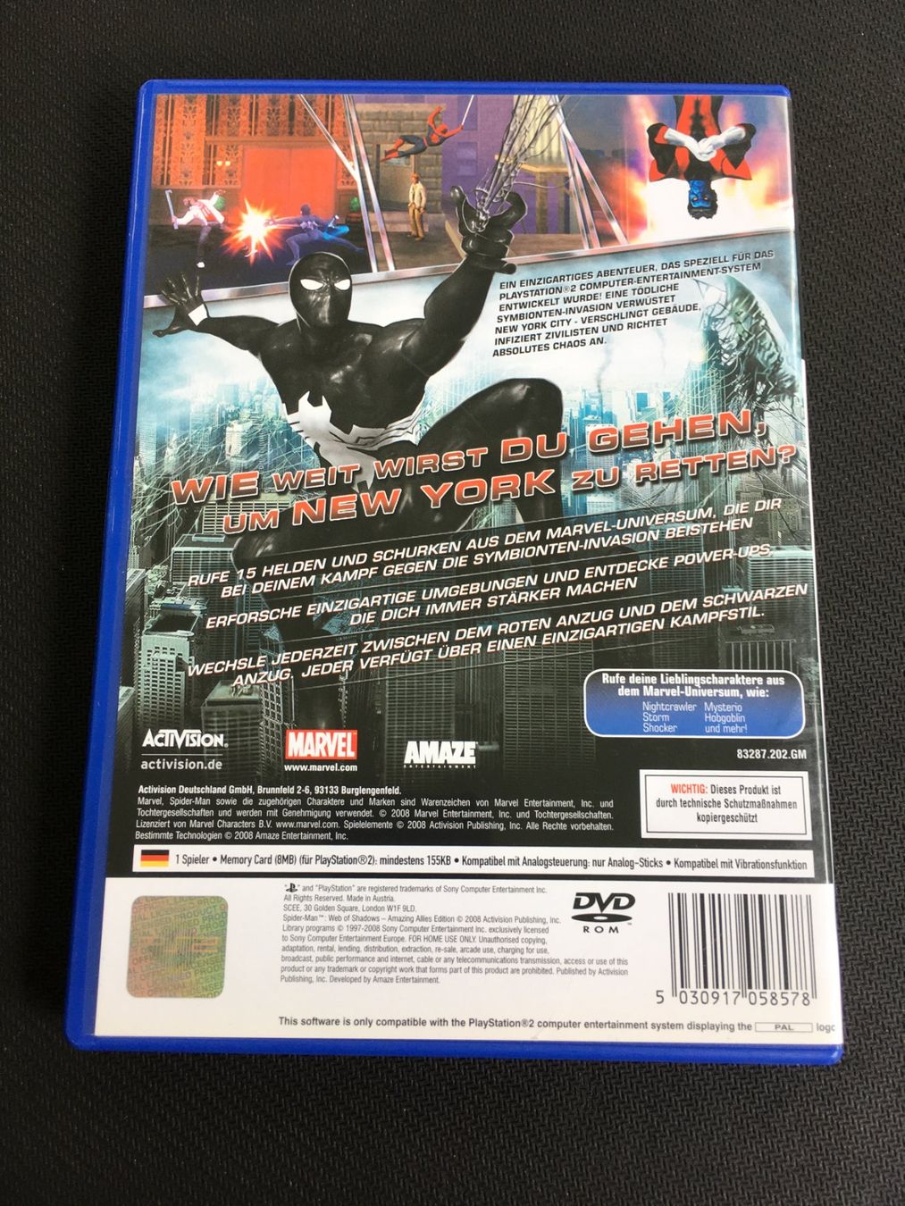 Sony Spiele: Spider-Man Web of Shadows - PS2 Playstation 2 – Gebraucht aus St.Gallen von sjosjo 1