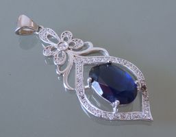 Goha Silber 925 Zirkonia Anhänger 43 mm