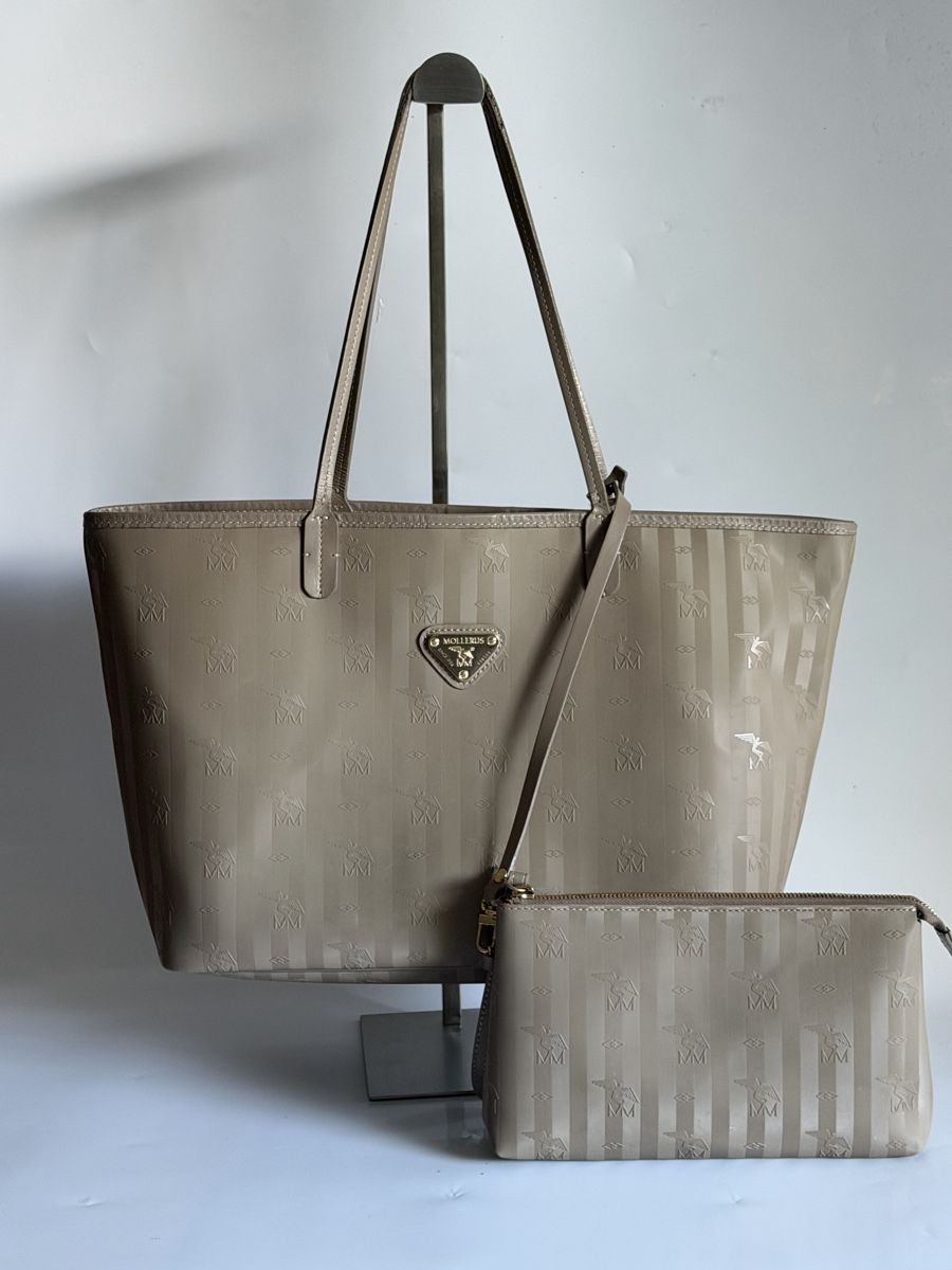 Maison Mollerus Borse da donna: Original Maison Mollerus Cabas Handtasche Grau Taupe – Usato da Vionnaz venduto da b_f_d_r_g