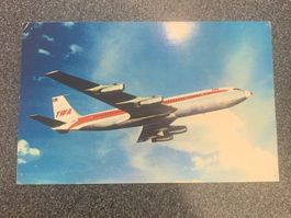 Schöne Ansichtkarte Aviatik TWA SUPERJET BOEING 707