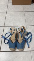 Denim Blue Espadrille Sandals - Summer Ready, Size 40
