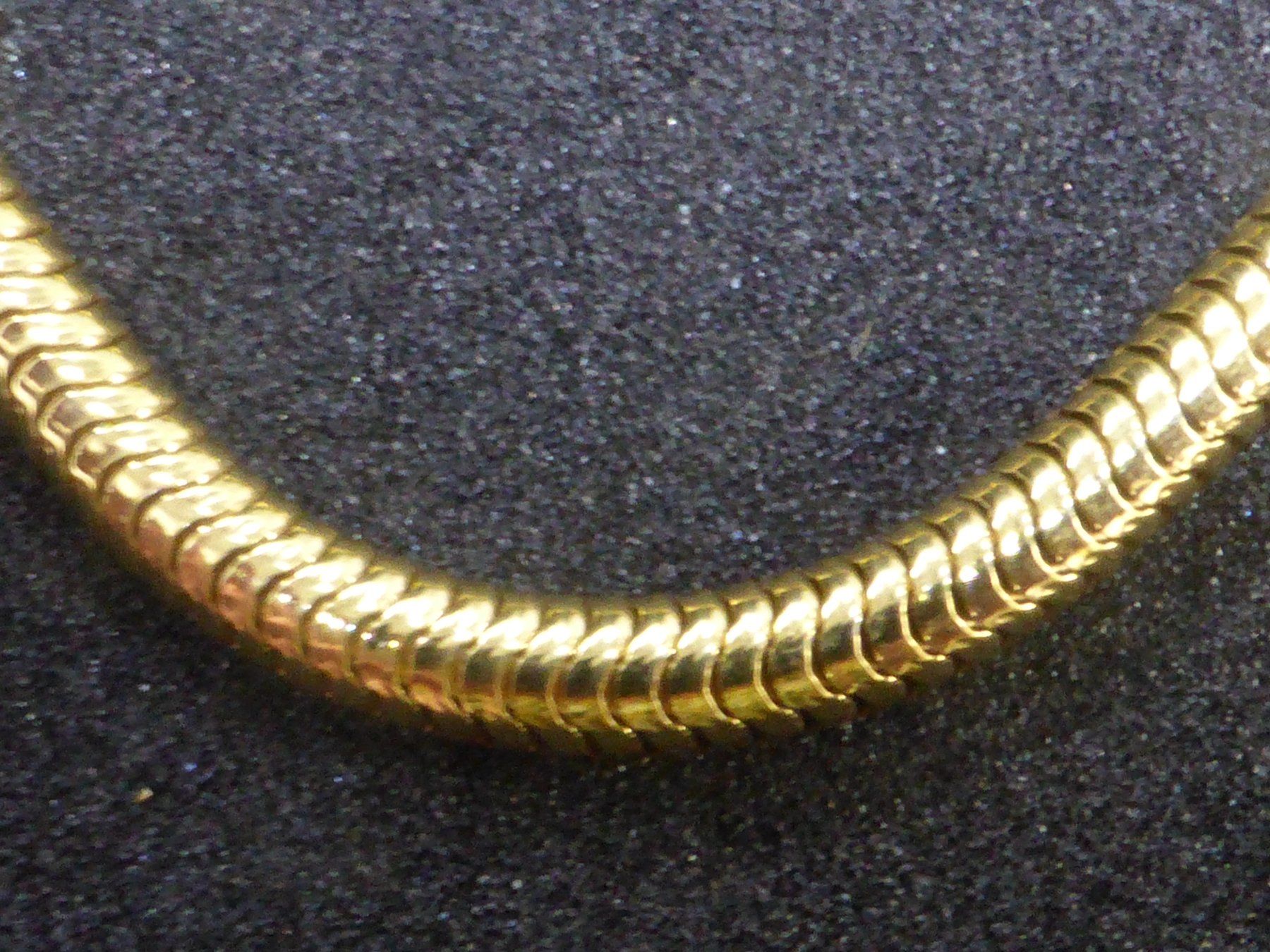 Ketten: Sautoir en plaqué or maille style serpent – Gebraucht aus Porrentruy von Tic-Time 4