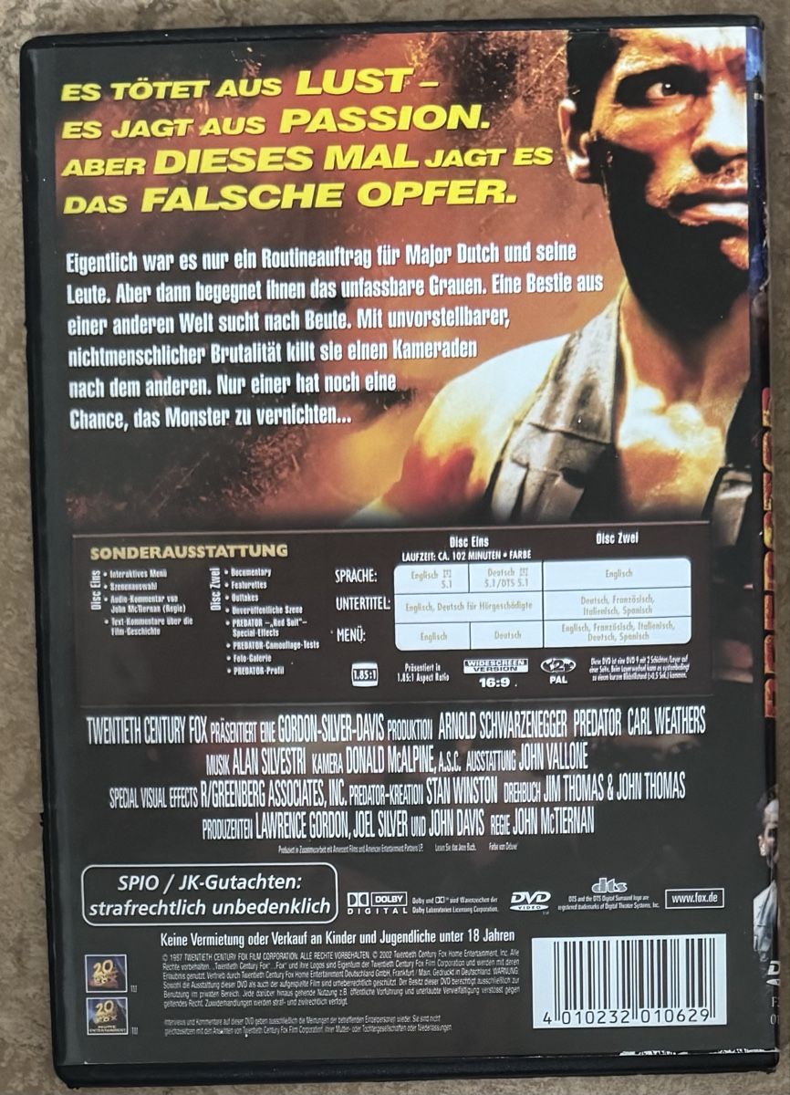 Alle DVDs: PREDATOR  – Neu (gemäss Beschreibung) aus Dietikon von AndreaSch01 1