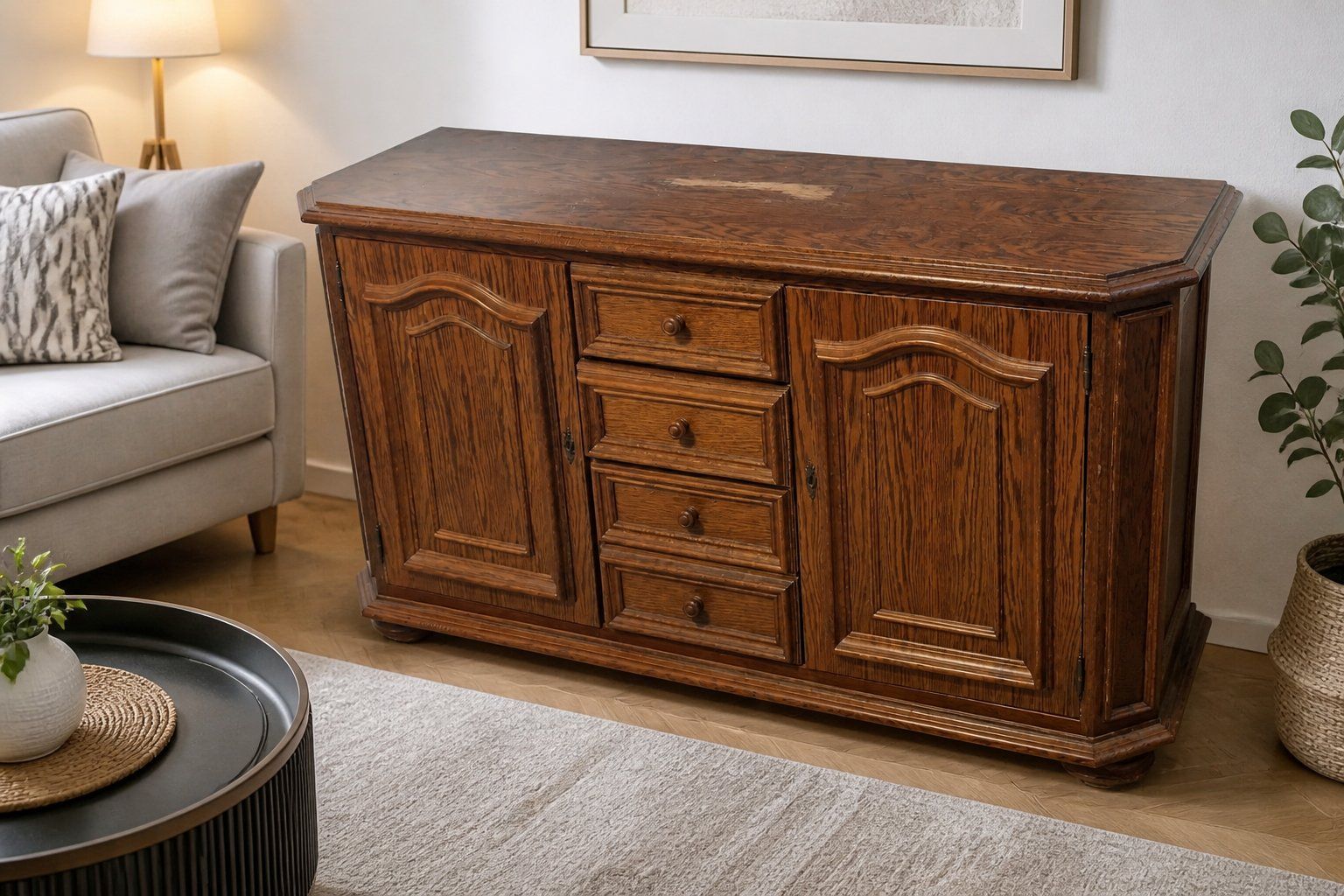 Commodes: Rustikales Sideboard aus Holz – D'occasion à Oberwil-Lieli par Uetliberg 1