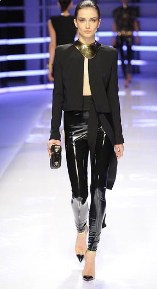 Leggings: Alexandre Vauthier legging Vinyle noir – Usato da Genève venduto da dachaw 4