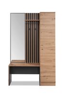 MID.YOU Garderobe 5-teilig 122/190/37 cm Anthrazit