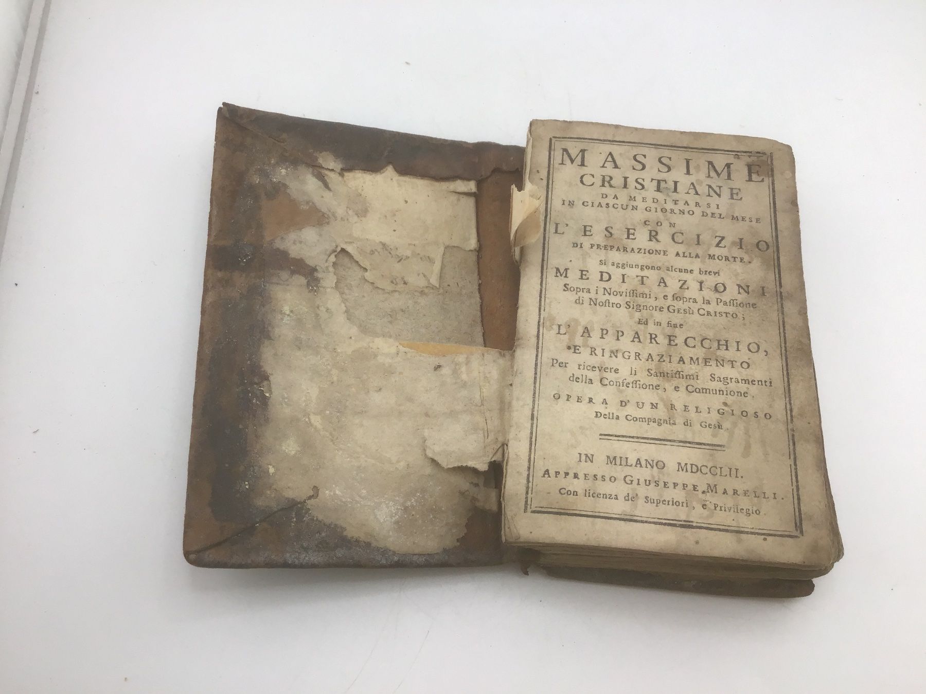Libri: Massime Cristiane, Milan 1752 – Difettoso da Nods venduto da loredana18 1