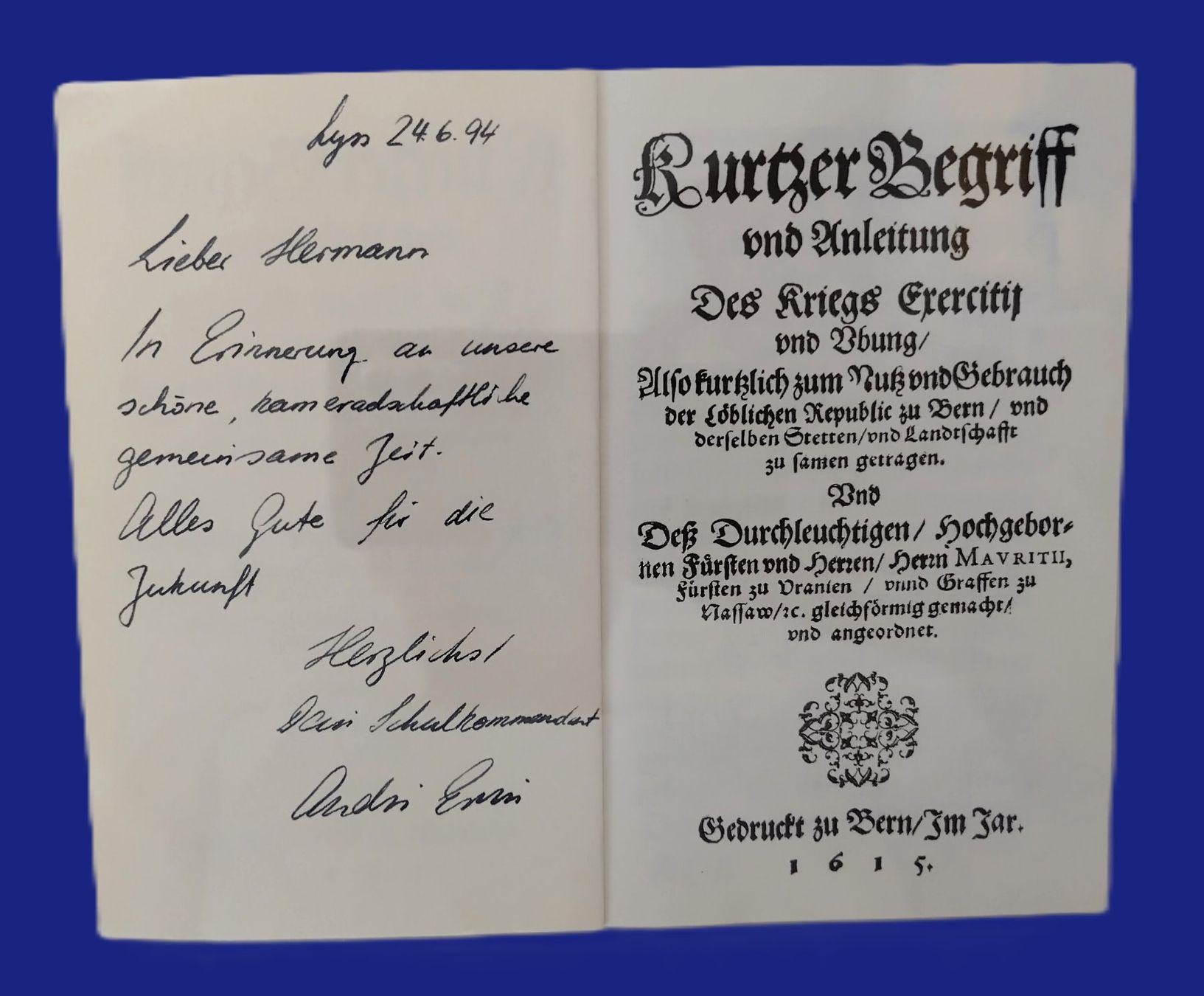Libri: Kurtzer Begriff + Anleitung Des Kriegs Exercity / Bern 1615 – Usato da Bellach venduto da JingleJerry 2