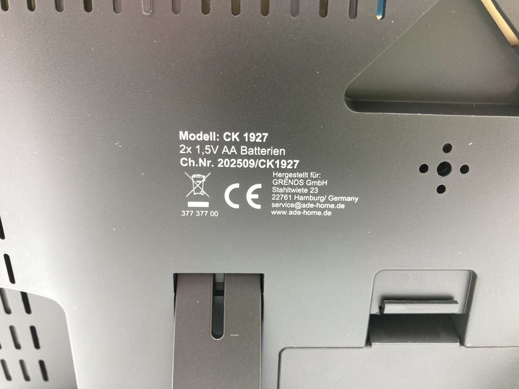 Orologi: ADE | Funkwanduhr XL-Display | Schwarz – Usato da Wittenbach venduto da Restwert_St-Gallen 6