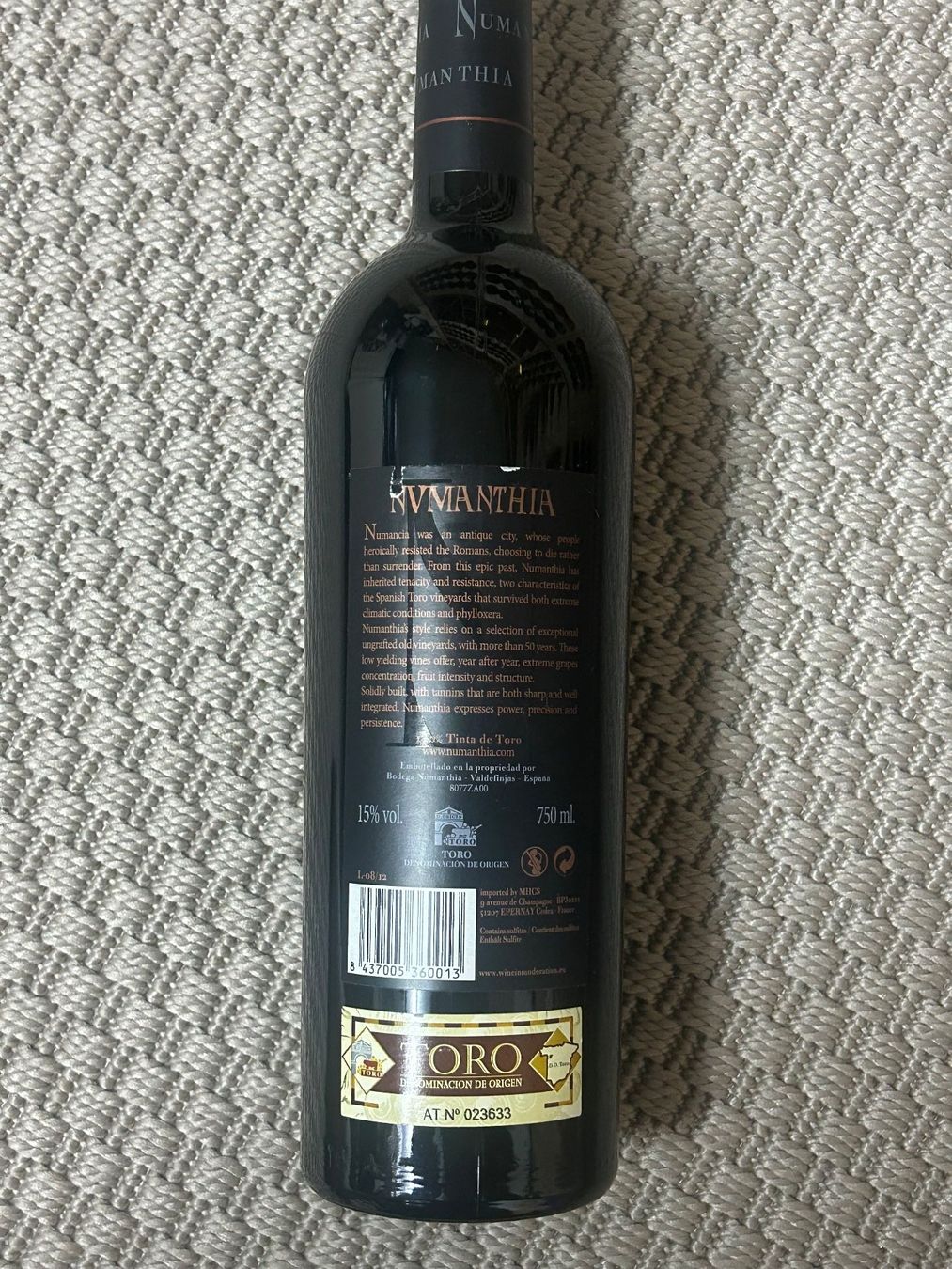 Wein: Numanthia Toro 2010 - 0.75l – Neu (gemäss Beschreibung) aus Wettswil von ene_8wkc 1