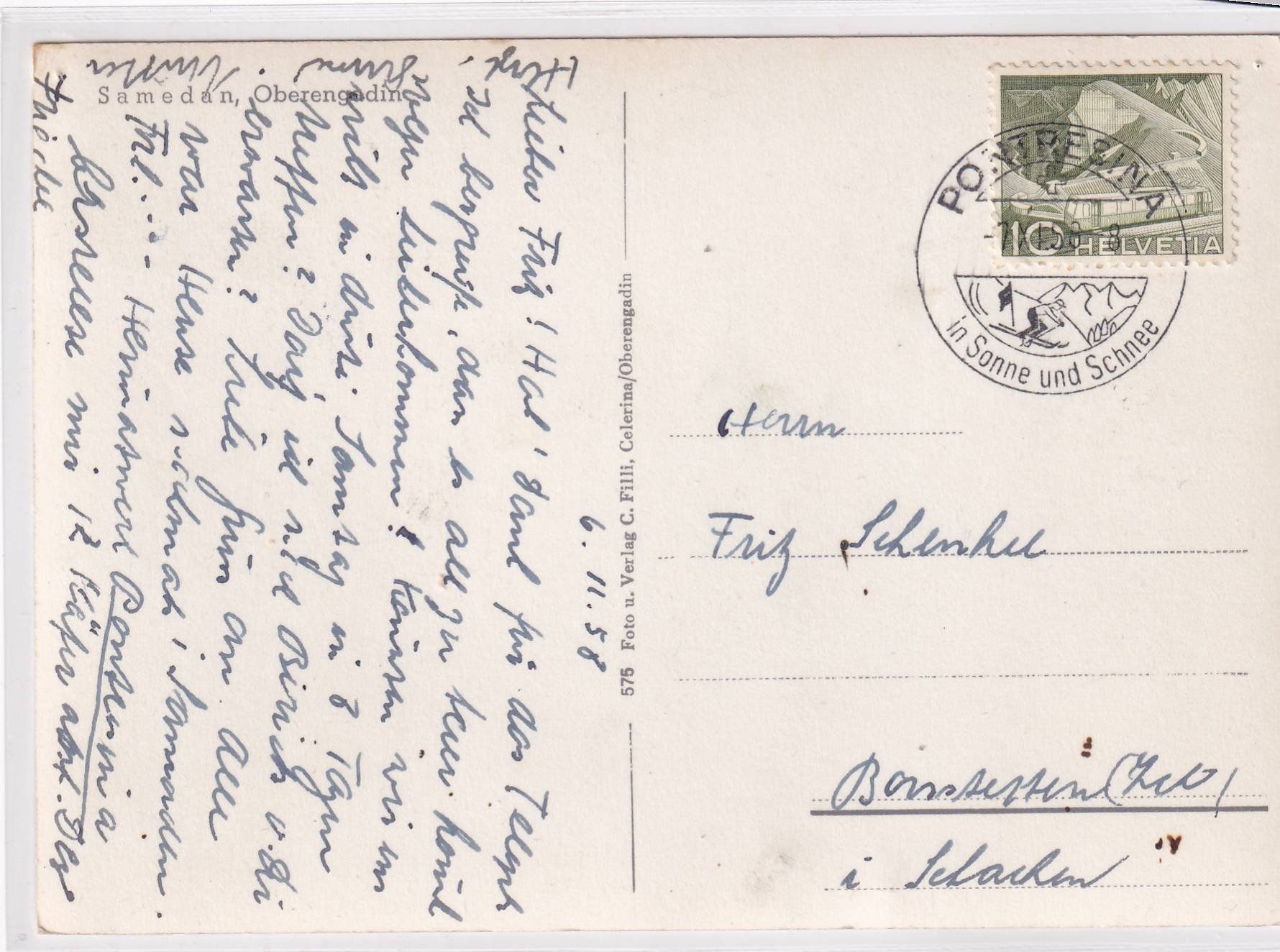 Cartes postales: Samedan /bi – D'occasion à Hombrechtikon par Rudolf07 1