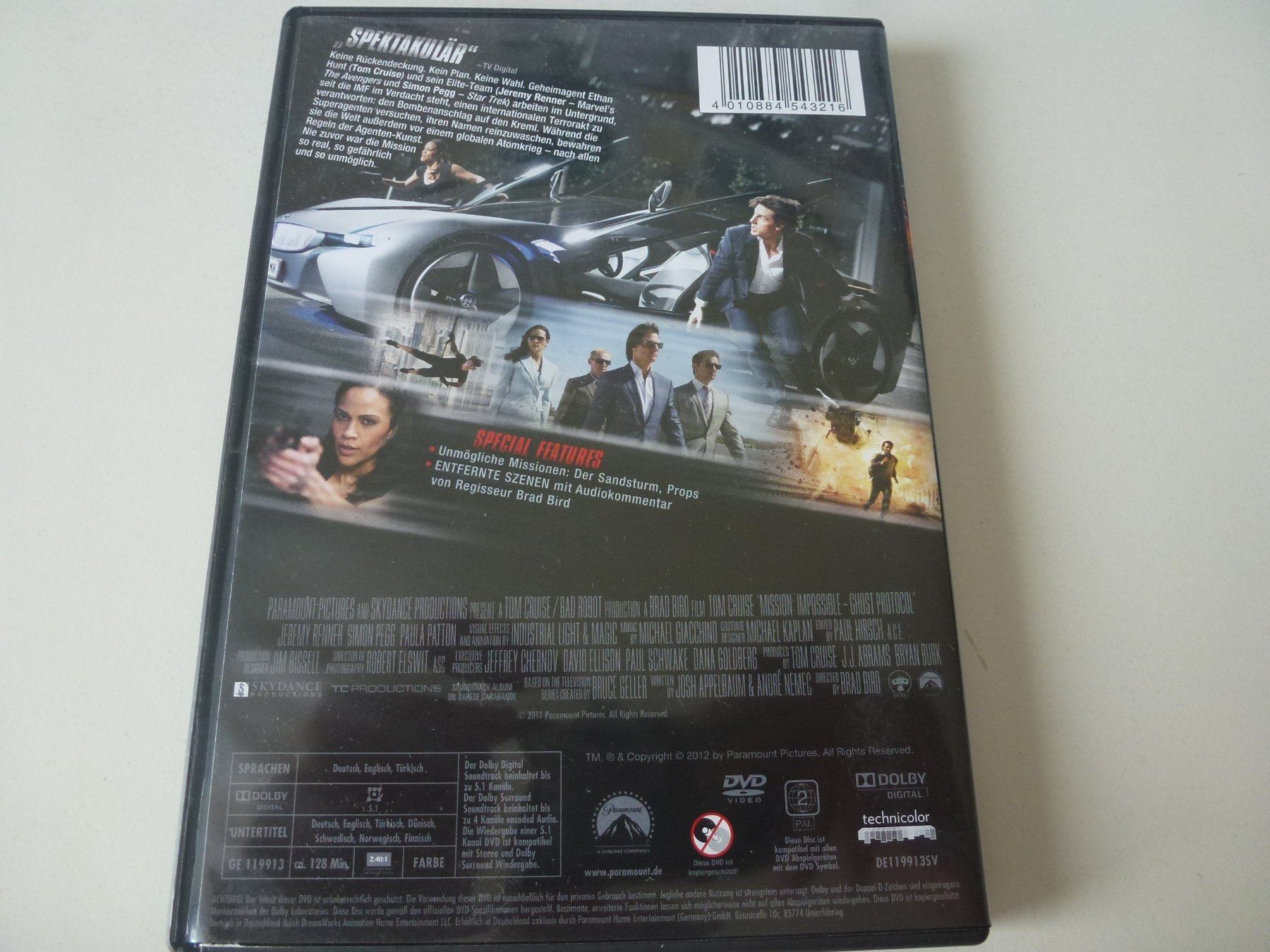 Tutti i DVDs: Mission: Impossible 4 - Phantom Protokoll  (DVD) – Nuovo (secondo la descrizione) da Bern venduto da Frebo 1