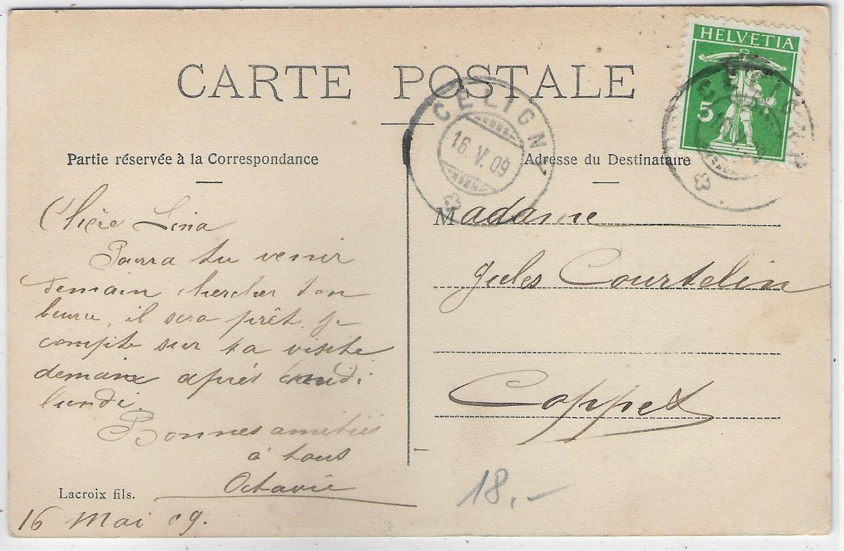 Cartoline postali: Founex - Interieur du village - animee – Usato da Ettingen venduto da Kartenplanet 1