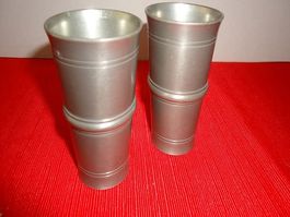 2 Weisswein-Zinnbecher "Bernina" von  Sigg Frauenfeld,