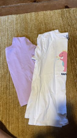 Tops 2er Set Kinder Grösse 128/104 Grösse XS lilac white