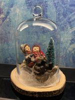 Weihnachtsdeko Glasgloche Schlitten Figuren Fensterdeko Glas