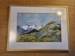 Ulrich Wilhelm Züricher – «Alp im Graubünden», Aquarell