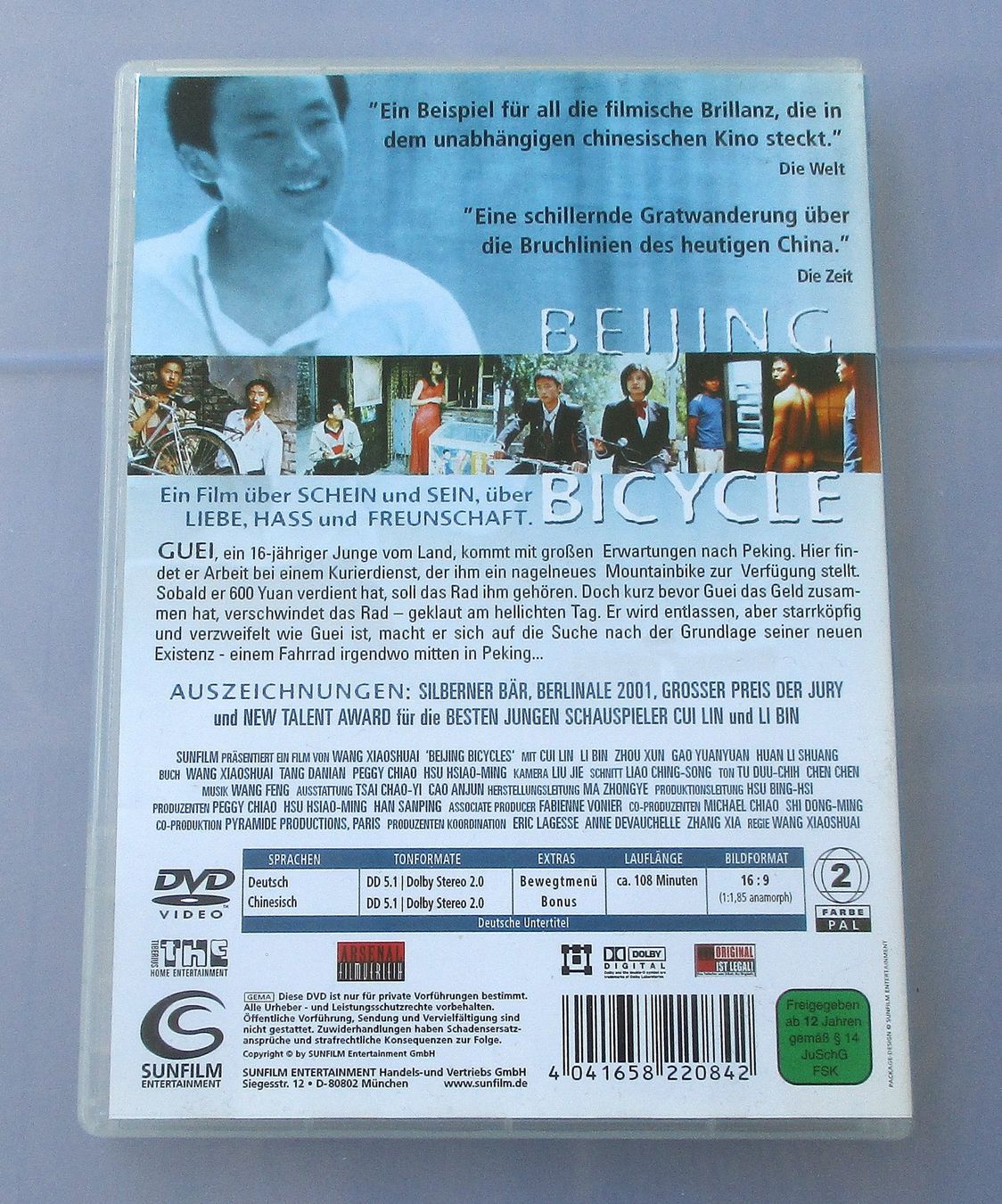 Tutti i DVDs: BEIJING BICYCLE - Wang Xiaoshuai – Usato da Wattwil venduto da Muriel10 1