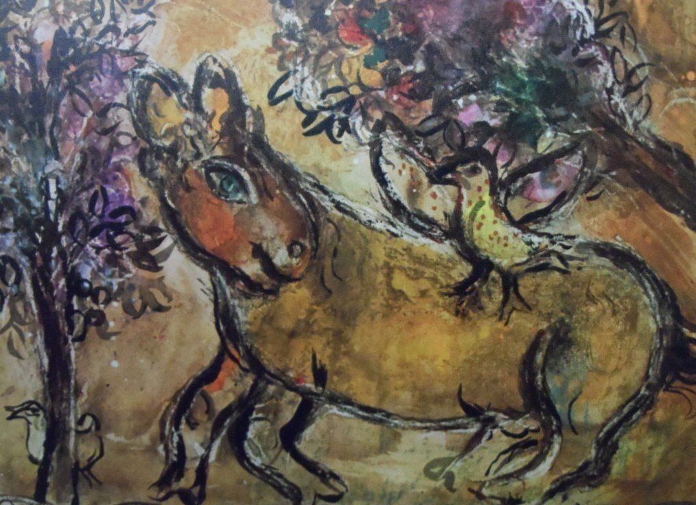 Grafica & Litografie: Marc Chagall  "Der Esel Issaschars" OFFSETREPRO – Usato da Nennigkofen venduto da Sommersonnen 2