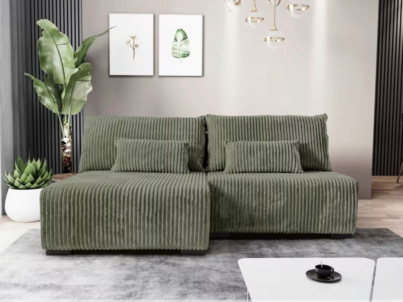 Divani: Ecksofa olivgrün (neu) – Nuovo (secondo la descrizione) da Zürich venduto da sil_6my6