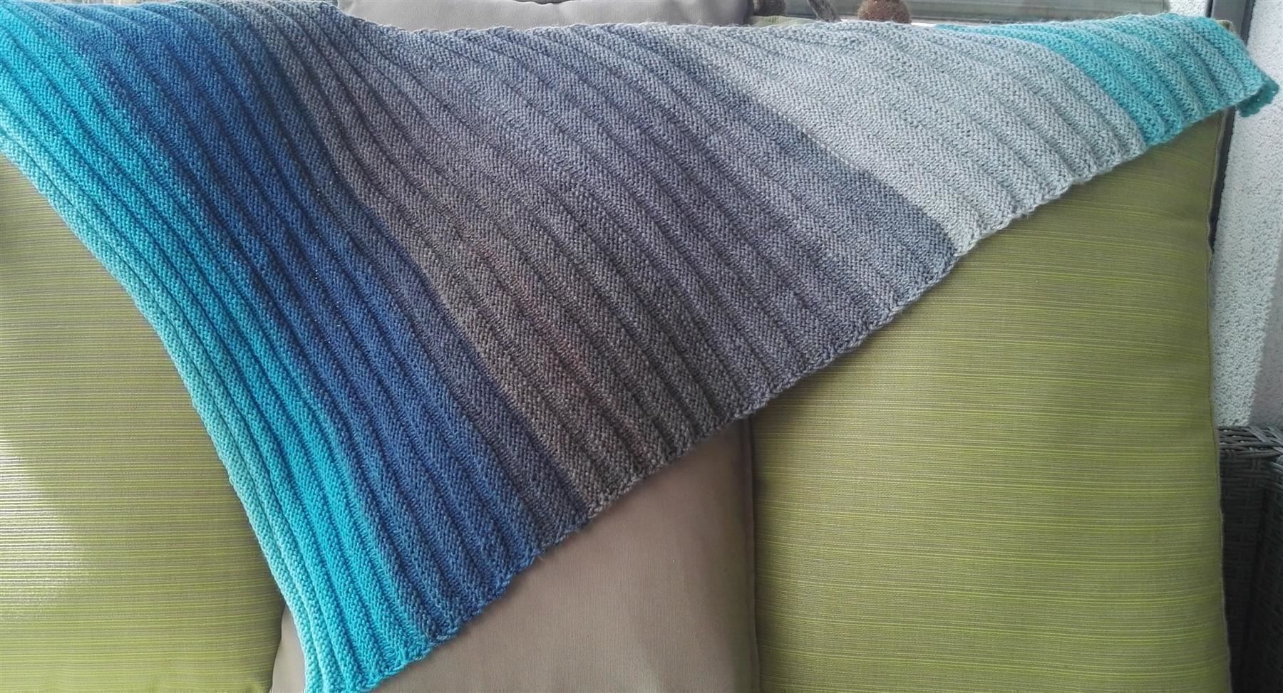 Foulard & Sciarpe: DREIECKSSCHAL BLAU GRAU – Nuovo (secondo la descrizione) da Jona venduto da Zauberstatt 4