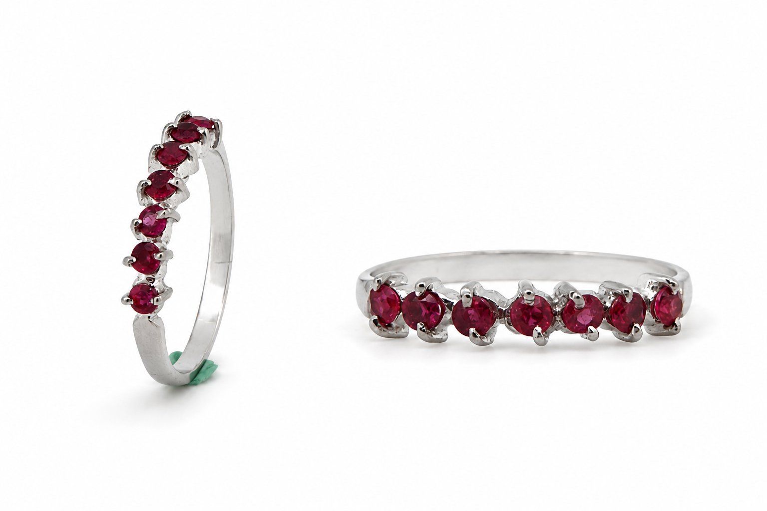 Anelli: Bague en or blanc 10K avec rubis naturels – Nuovo e nell'imballaggio originale da Genève venduto da aa6_w8ml