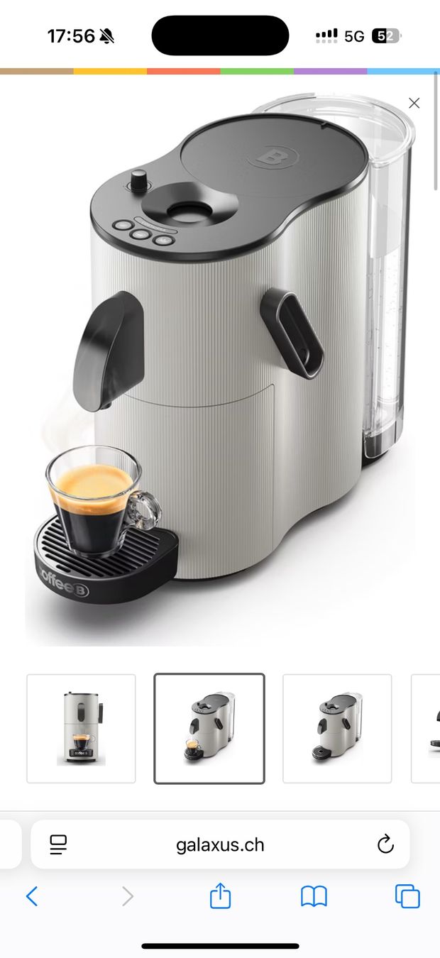 Coffee B Kaffeemaschinen & Espressomaschinen: Neu originalverpackte Coffe B Maschine, kompostierb. Kapseln – Neu und originalverpackt aus Jegenstorf von Mbeibelis 6