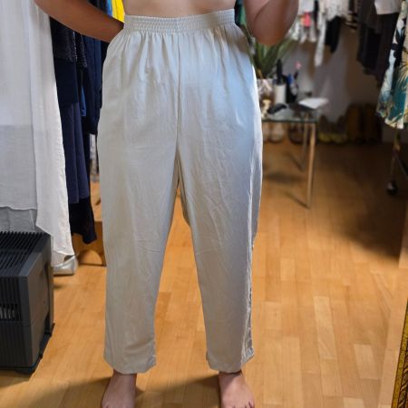 Lifestyle Sommerhose Viskose Beige Gr. XL/XXL Gummibund