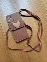 Hülle /Case für *Iphone 8* mit Kartenfach und Trageriemen