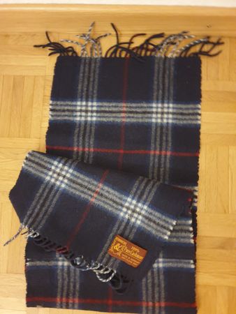 Écharpe comme neuve,100% cachemire, 29x160cm, navy