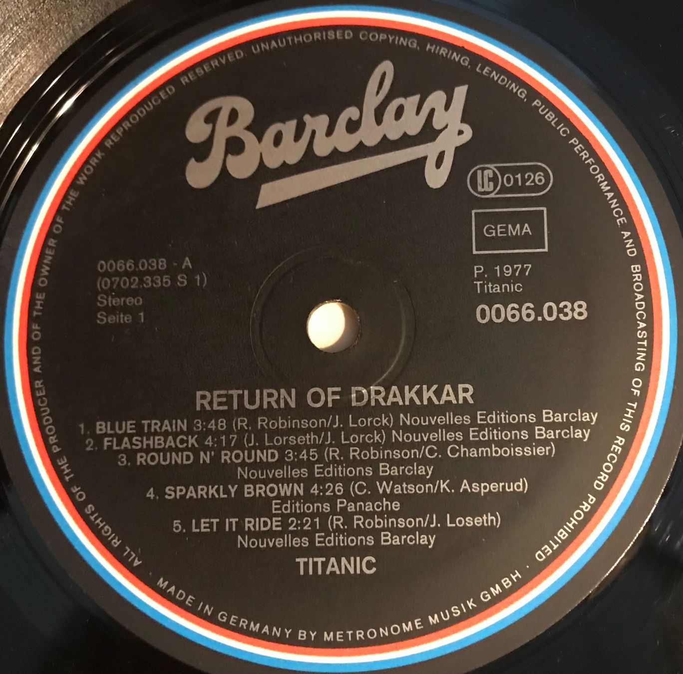 Schallplatten: TITANIC - RETURN OF DRAKKAR - 33 Tours – Gebraucht aus Bussigny von vinyl-pas-cher 2