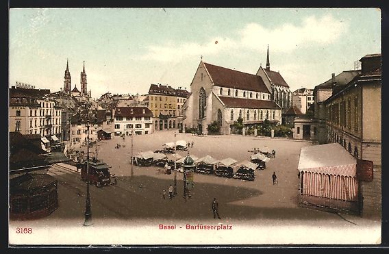 Ansichtskarten: Basel, Starssenbahn und Stände auf dem  – Gebraucht aus Berlin von bartko-reher