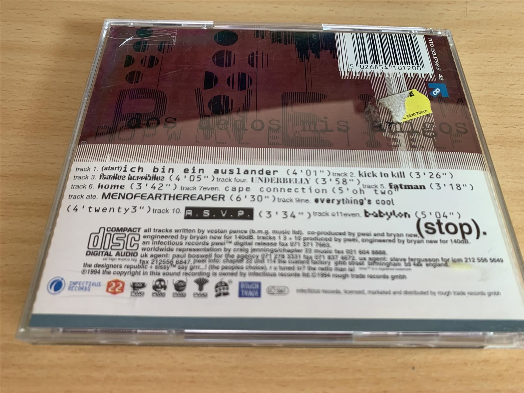 CD: Pop Will Eat Itself – Dos Dedos Mis Amigos – Usato da Rikon im Tösstal venduto da Alpenmutz 1