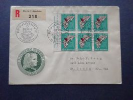 1953 Pro Juventute FDC - 6er Block