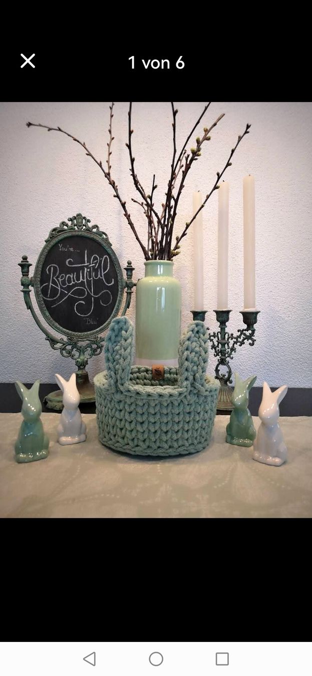 Altro per la casa: Ostern Korb Deko Osterhase, häkeln – Nuovo e nell'imballaggio originale da Wetzikon ZH venduto da Tothart 5