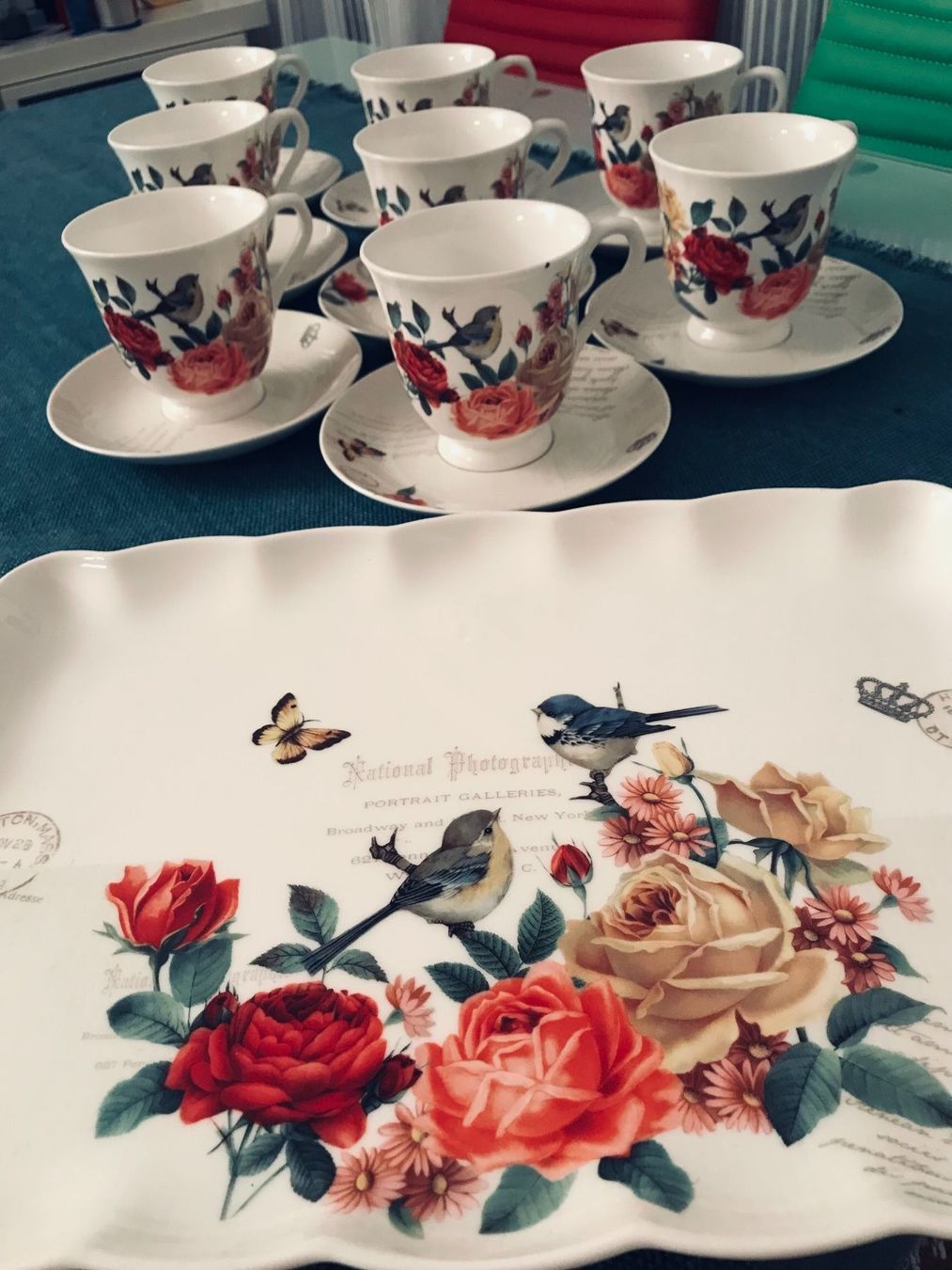Tazze: 8 x Kaffeetasse mit Tablett – Nuovo e nell'imballaggio originale da Frauenfeld venduto da berk39 4