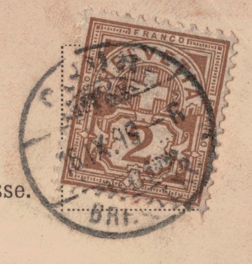 Ansichtskarten: St. Moritz-Dorf, gelaufen 1899 – Gebraucht aus Frauenfeld von POML 2