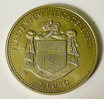 Münze Fürstentum Liechtenstein 5 Euro 1997 Eisenbahn MS-63