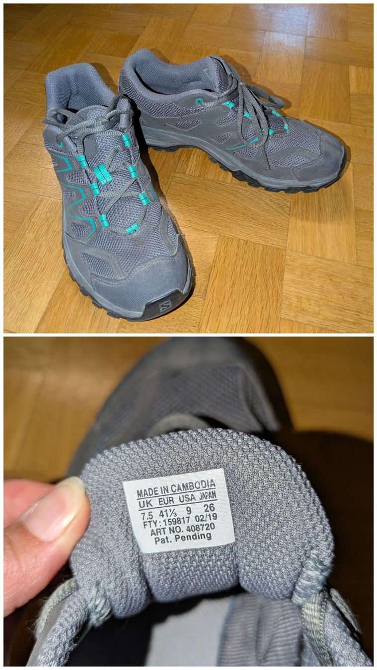 Salomon Scarpe da donna: Salomon Wanderschuhe grau Grösse 41 2/3 Damen – Usato da Adlikon b. Andelfingen venduto da IlonaSp