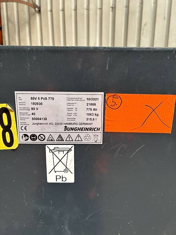 Caricatori & Batterie: 1x  80V 5PzS 775Ah Staplerbatterie – Usato da Würenlingen venduto da oxh_7pf6 2