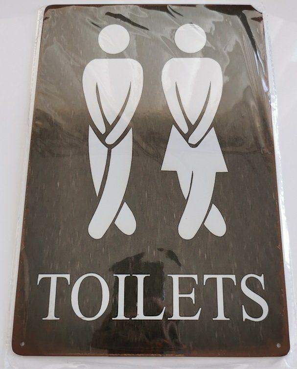 Schilder: Toilets -  Blechschild (neu, OVP) – Neu und originalverpackt aus Wilen b. Wollerau von morethanmusic