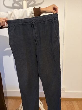 Hose H&M Leinenmischung dunkelblau Grösse S
