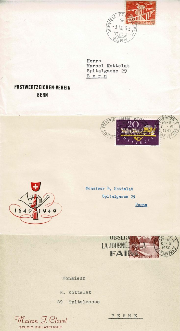 Buste & buste per spedizione: 29 Kottelat-Briefe – Usato da Zürich venduto da Bierino
