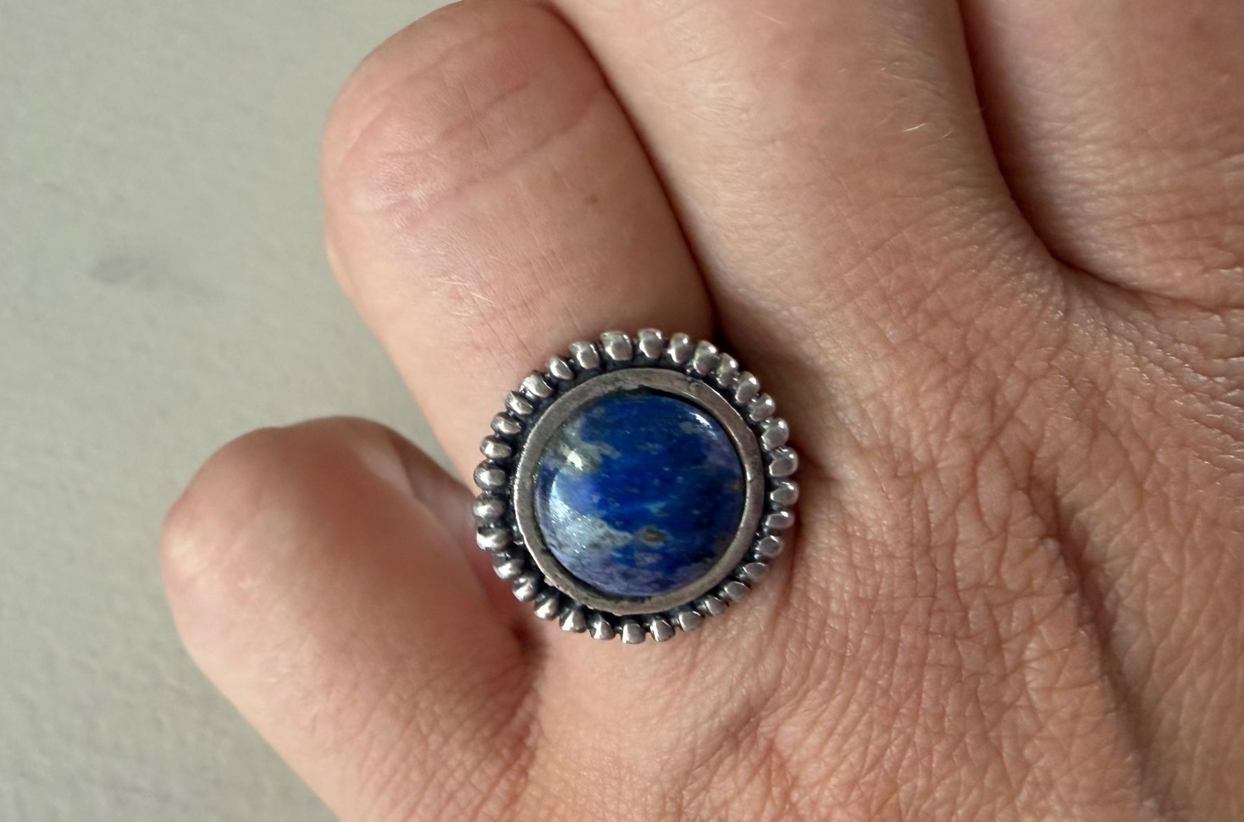 Anelli: 925 Sterlingsilber Ring mit Lapislazuli Stein 💙 – Usato da Zürich venduto da ClosetQueen 3