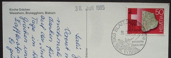 Cartes postales: GRÄCHEN Kirche - Auto – D'occasion à Jona par philajona 1