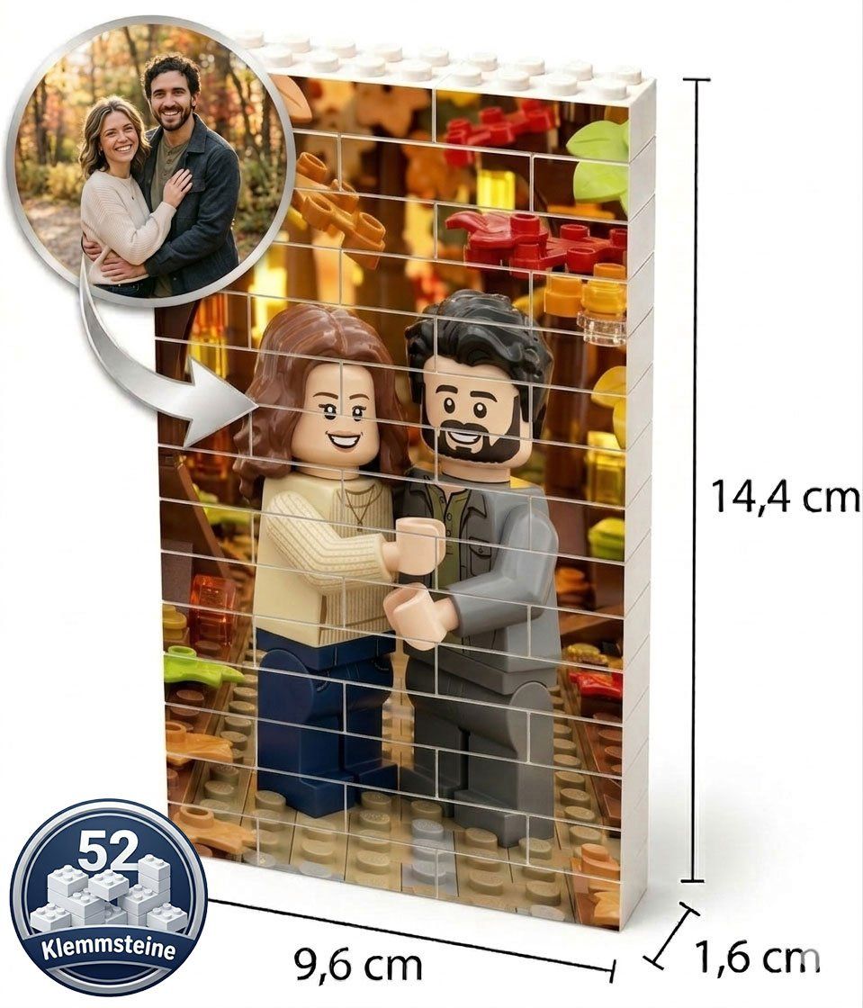 Tutte le decorazioni: Personalisierte Foto-Klemmbausteine Herz oder Rechteck – Nuovo e nell'imballaggio originale da Langenthal venduto da onl_d7l7 7
