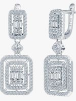 Damen 925 Silber Ohrringe Luxus vergoldet kostenlose Versand
