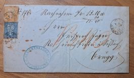 Nachnahme Bremgarten - Brugg, Gerichtskanzlei, 1867