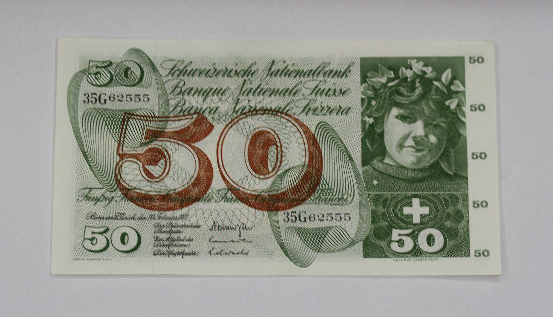 Banconote: 50 Franken Note 1971, Bankfrisch – Nuovo (secondo la descrizione) da Chur venduto da Invinoveritas