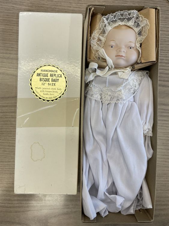 Jolie Poupée Ancienne Tête En Biscuit - Hauteur 30 Cm - Enfant D'autrefois